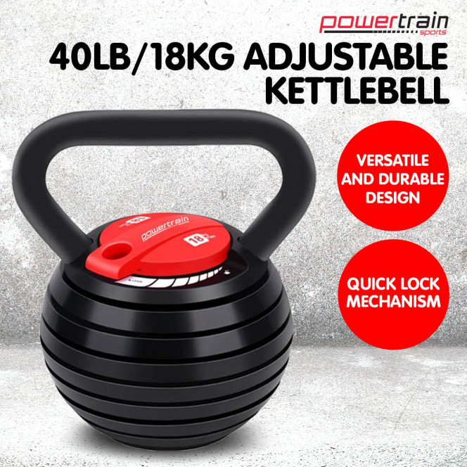 Powertrain 18kg Adjustable Kettlebell Image 11