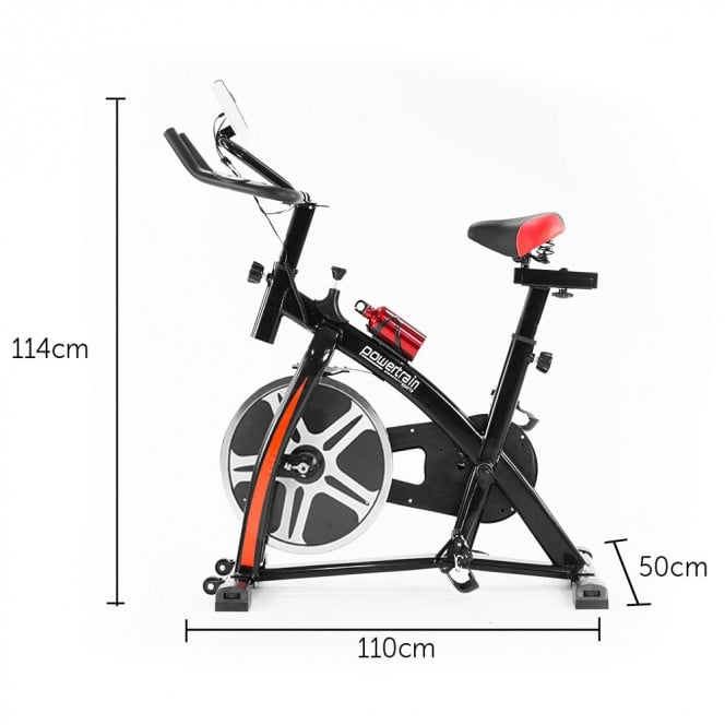 Powertrain XJ-91 Home Gym Flywheel Exercise Spin Bike - Black Image 10