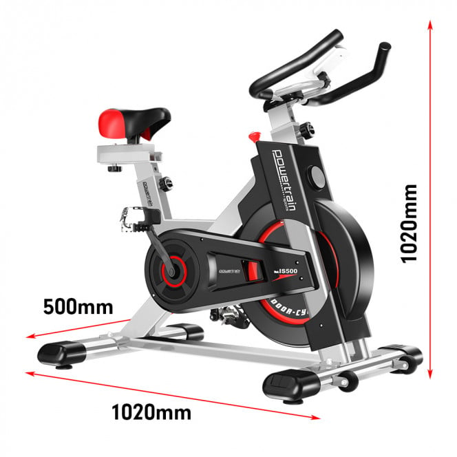 Powertrain IS-500 Heavy-Duty Exercise Spin Bike Electroplated - Silver Image 8