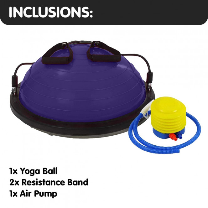 Powertrain Fitness Yoga Ball Home Gym Workout Balance Trainer - Purple Image 7