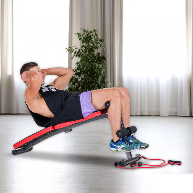 Sit Up Bench Incline with Resistance Bands - Powertrain Image 2