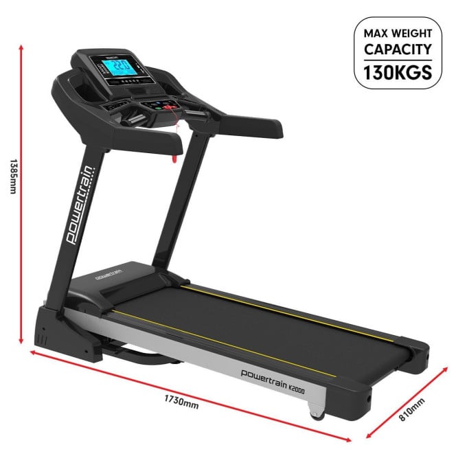 Powertrain K2000 Electric Treadmill With Fan and Auto Incline Image 11