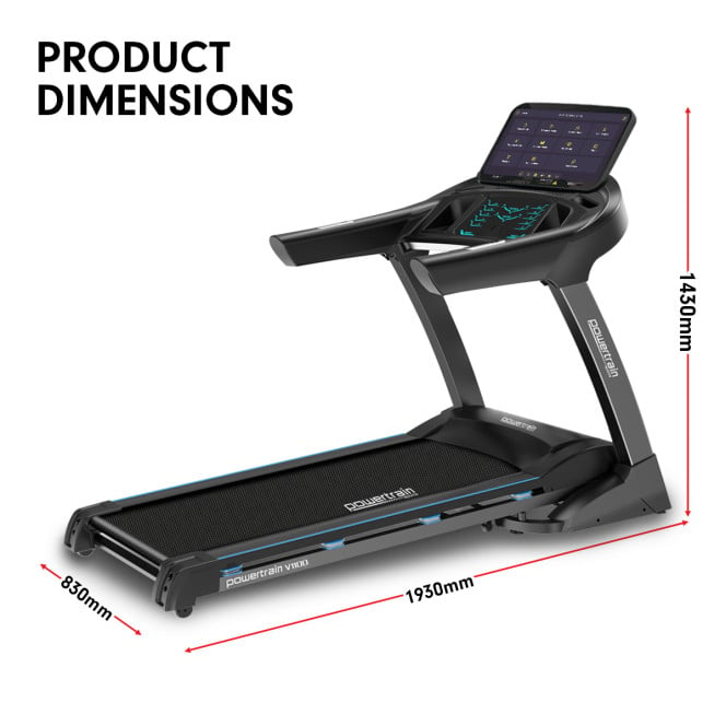 Powertrain V1100 Electric Treadmill with Wifi Touch Screen Power Incline Image 16