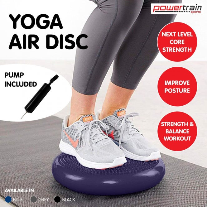 Powertrain Yoga Stability Disc Home Gym Pilates Balance Trainer - Purple Image 11