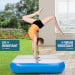 Powertrain Air Track Block 1m x 1m x 20cm Square Inflatable Gymnastics Tumbling Mat with Pump - Blue Image 7 thumbnail