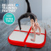 Powertrain Air Track Block 1m x 1m x 20cm Square Inflatable Gymnastics Tumbling Mat with Pump - Red Image 5 thumbnail