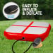 Powertrain Air Track Block 1m x 1m x 20cm Square Inflatable Gymnastics Tumbling Mat with Pump - Red Image 4 thumbnail