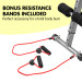 Sit Up Bench Incline with Resistance Bands - Powertrain Image 5 thumbnail