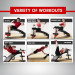 Powertrain Incline Decline Sit-Up Gym Bench with Resistance Bands and Rowing Bar Image 10 thumbnail