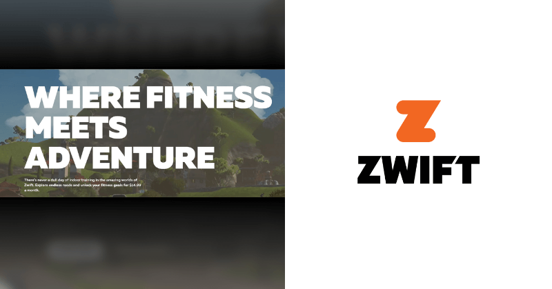 Zwift tagline and logo
