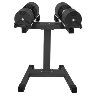 Powertrain 2x 36kg Eon Dial-Up Adjustable Dumbbell Set with Stand