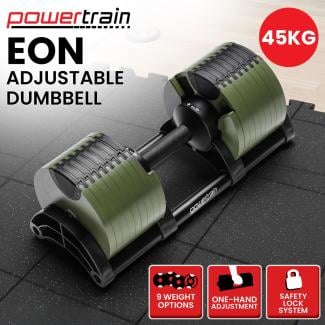 Powertrain Eon Dial-Up 45KG Adjustable Dumbbell - Green