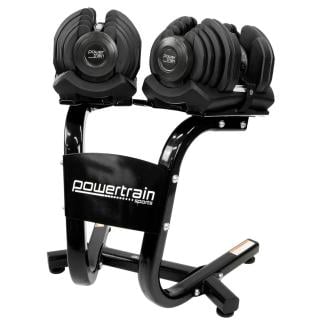 Powertrain 80kg Gen3 Adjustable Dumbbell Home Gym Weights with Stand