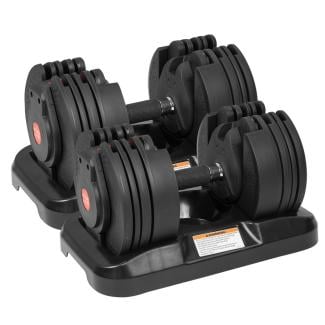 Adjustable Dumbbells 20kg each Powertrain Gen2 Home Gym