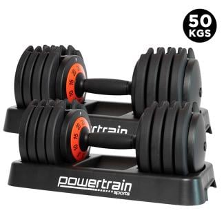 50kg Powertrain GEN2 Pro Adjustable Dumbbell Set