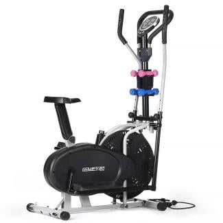 Powertrain 5-in-1 Elliptical Cross Trainer Bike with Dumbbells