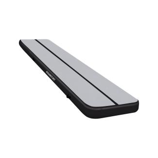 Powertrain 4m x 1m Air Track Inflatable Gymnastics Mat - Grey Black