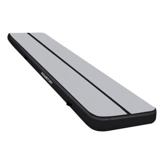 Powertrain 4m x 1m Air Track Inflatable Gymnastics Mat - Grey Black