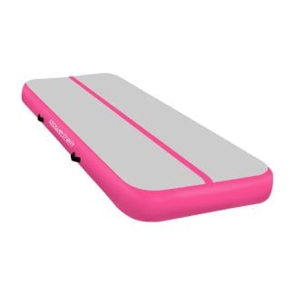 Air Track Powertrain 4m x 2m Gymnastics Mat Tumbling Exercise - Grey Pink