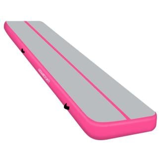 Air Track Powertrain 7m x 1m Inflatable Gymnastics Mat Tumbling - Grey Pink