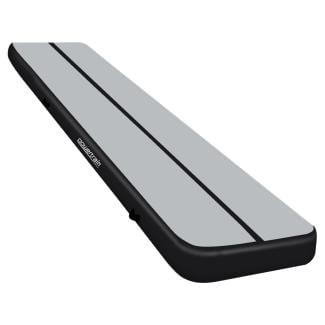 Air Track Powertrain 8m x 1m Inflatable Tumbling Mat Gymnastics - Grey Black