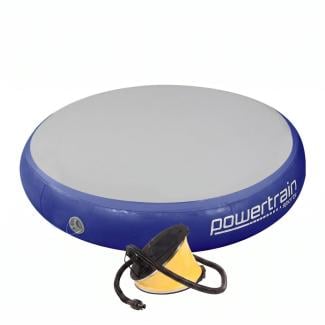 Powertrain 20cm Thick 1m Airtrack Spot Round Inflatable Gymnastics Tumbling Mat Air Track with Pump - Dark Blue