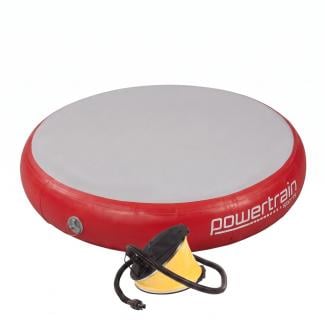 Powertrain 20cm Thick 1m Airtrack Spot Round Inflatable Gymnastics Tumbling Mat Air Track with Pump - Red