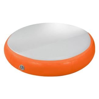 Powertrain 1m Airtrack Spot Round Inflatable Gymnastics Tumbling Mat with Pump - Orange