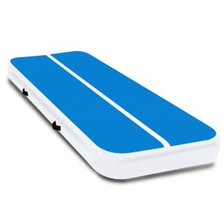 Air Track Powertrain 4m x 1m Inflatable Tumbling Gymnastics Mat - Blue White