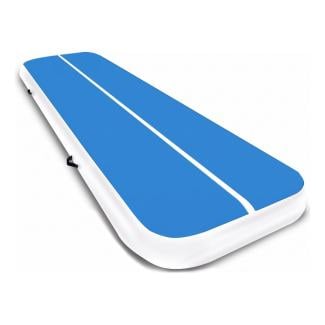 Air Track Powertrain 5m x 1m Inflatable Tumbling Gymnastics Mat - Blue White