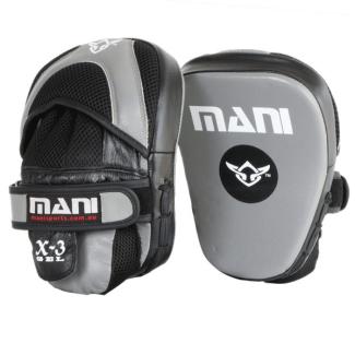 Curved Leather Focus Punch Hit Curved Training Boxing Pads Grey/Black
