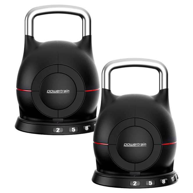 Powertrain 40kg Adjustable Kettlebell One Hand Adjustment Weight Set Image 2