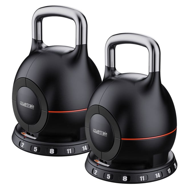 Powertrain 40kg Adjustable Kettlebell One Hand Adjustment Weight Set Image 4