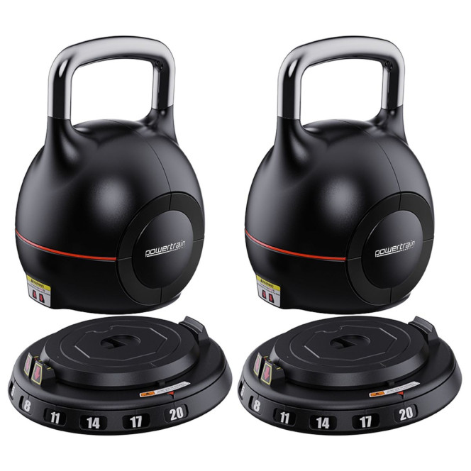 Powertrain 40kg Adjustable Kettlebell One Hand Adjustment Weight Set Image 6