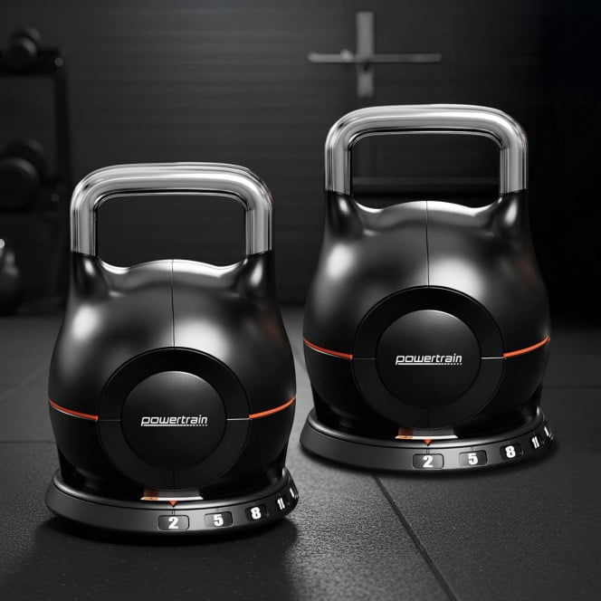 Powertrain 40kg Adjustable Kettlebell One Hand Adjustment Weight Set Image 14