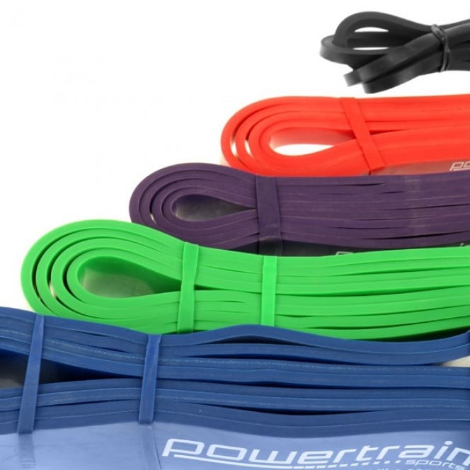 Powertrain 5pc Resistance Bands Set for Strength Yoga and Pilates Exercise Training Image 3
