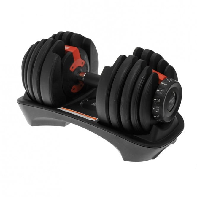 Powertrain 2x 24kg Adjustable Dumbbells Home Gym Weights with Stand Image 11