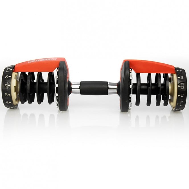 Powertrain 2x 24kg Adjustable Dumbbells Home Gym Weights with Stand Image 6