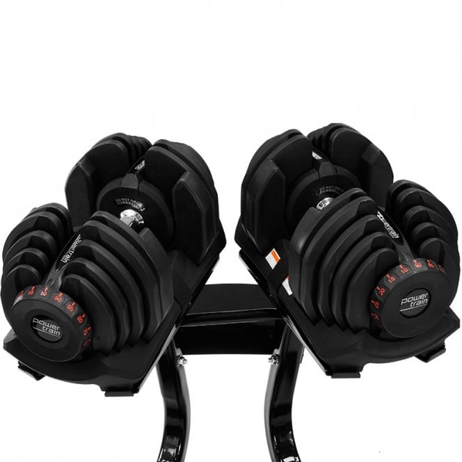 80kg Adjustable Dumbbells Set with Stand by Powertrain Image 7