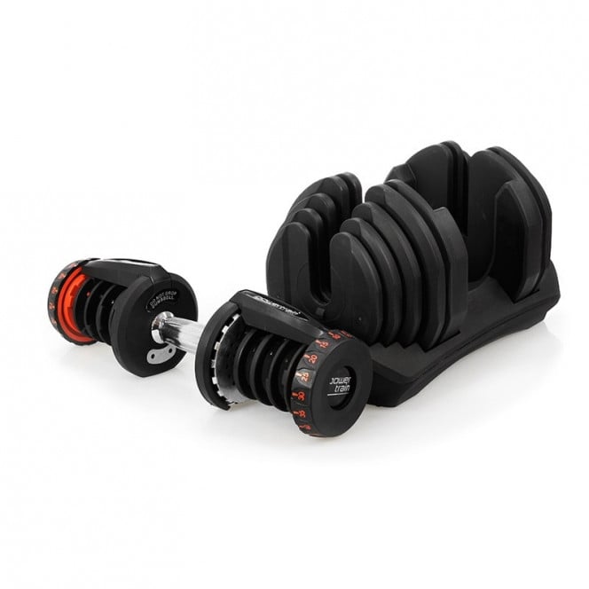 80kg Adjustable Dumbbells Set with Stand by Powertrain Image 8