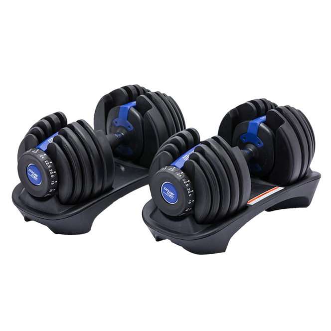 Powertrain 48KG Adjustable Dumbbell Set (Blue) with FID Weight Bench Image 4