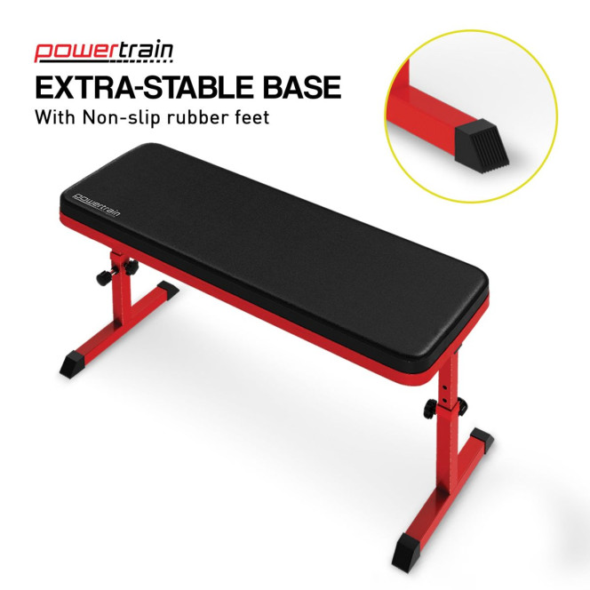 Powertrain 48KG Adjustable Dumbbell Set - Blue with Height-Variable Bench Image 11