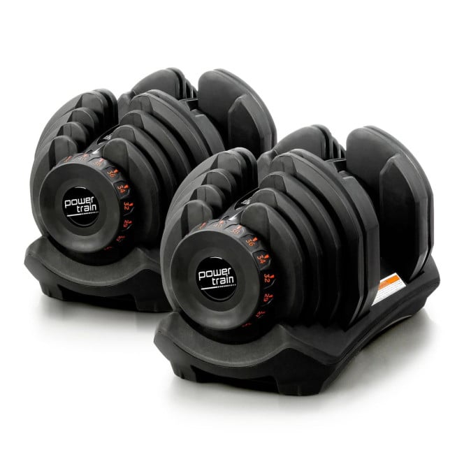 Powertrain 80KG Adjustable Dumbbell Set & Stand with FID Weight Bench Image 9