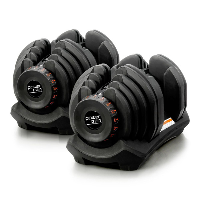 Powertrain 80KG Adjustable Dumbbell Set with Height-Variable Bench Image 5