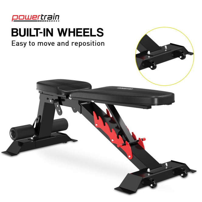 Powertrain 80KG Adjustable Dumbbell Set & Stand with Heavy-Duty FID Bench Image 10