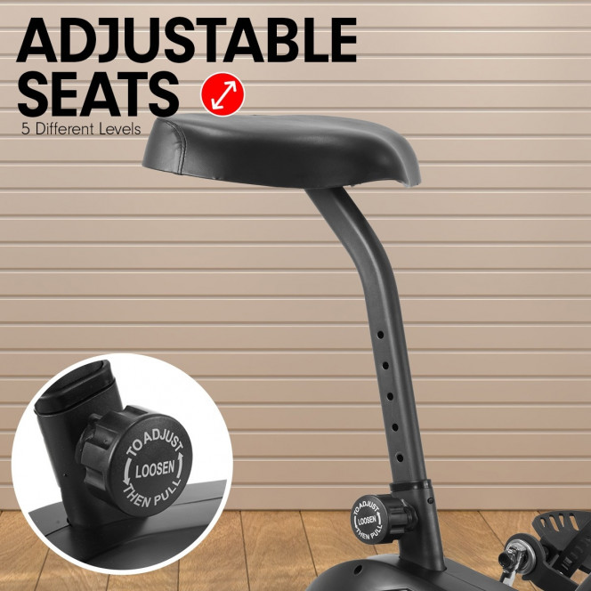 Air Resistance Exercise Bike - Powertrain - Black Image 9