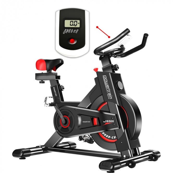 Powertrain IS-500 Heavy-Duty Exercise Spin Bike Electroplated - Black Image 4
