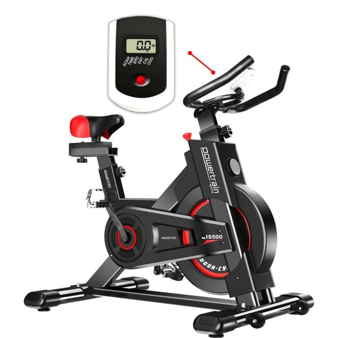 Powertrain IS-500 Heavy-Duty Exercise Spin Bike Electroplated - Black Image 2