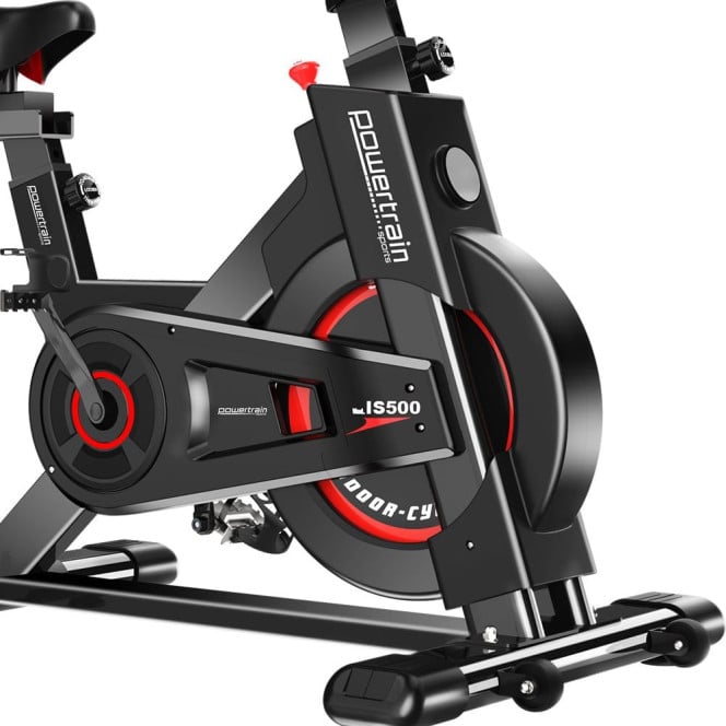 Powertrain IS-500 Heavy-Duty Exercise Spin Bike Electroplated - Black Image 3
