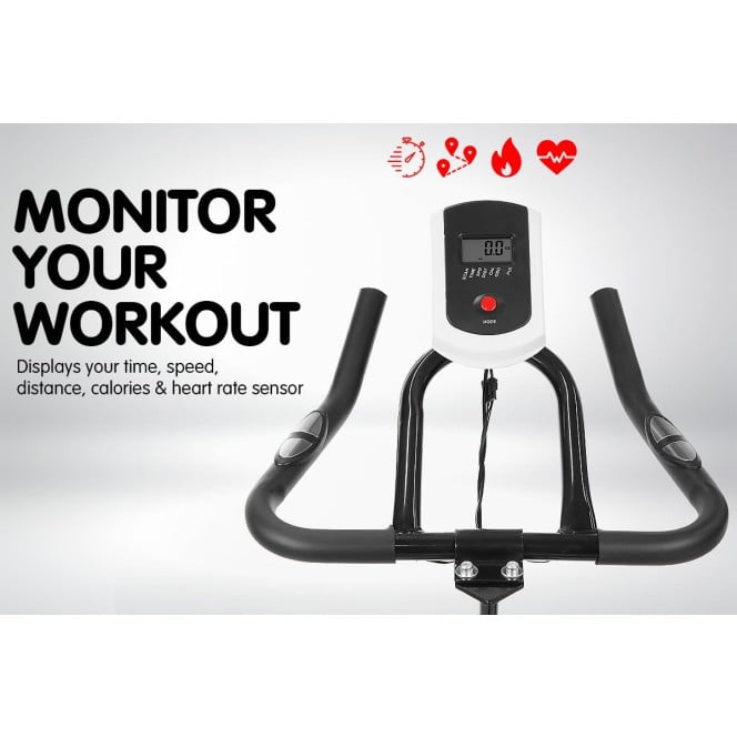 Powertrain XJ-91 Home Gym Flywheel Exercise Spin Bike - Black Image 3